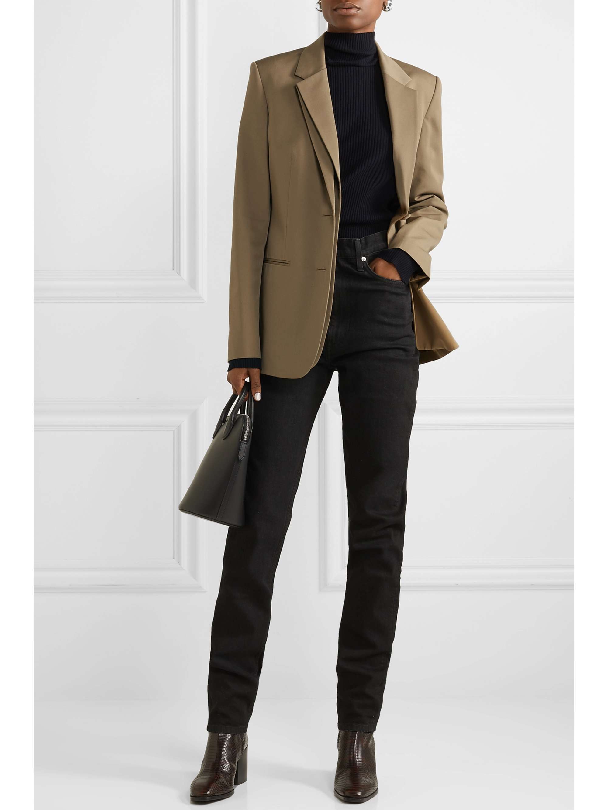 HELMUT LANG Layered wool-twill blazer
