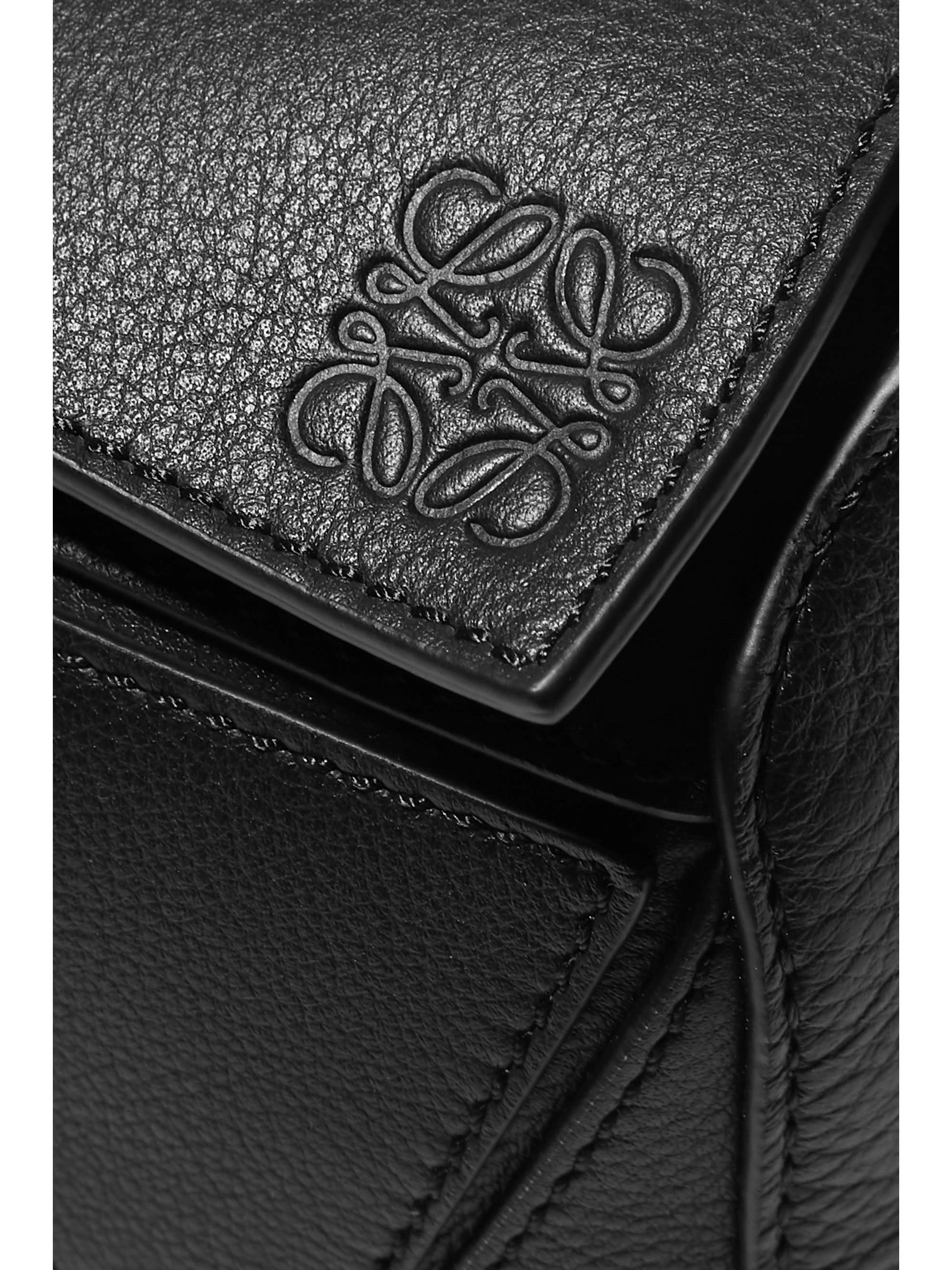 LOEWE Puzzle mini textured-leather shoulder bag
