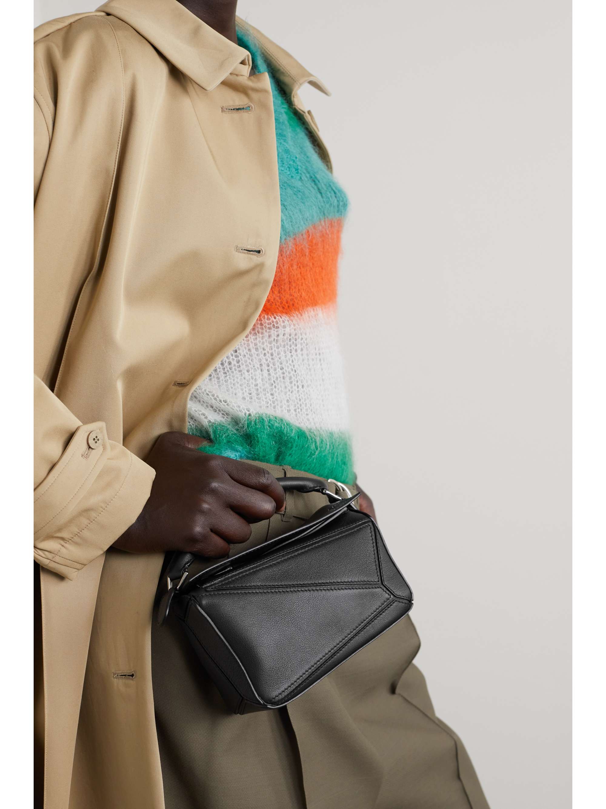 LOEWE Puzzle mini textured-leather shoulder bag