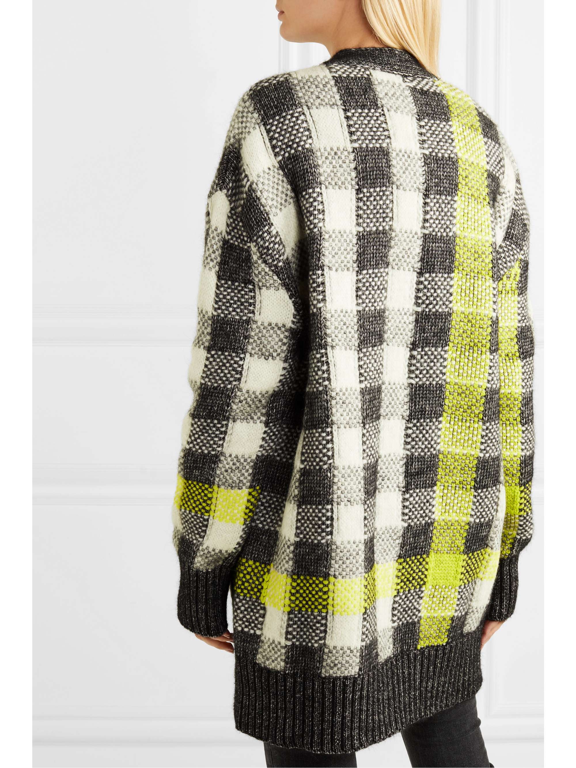 MCQ ALEXANDER MCQUEEN 格纹针织开襟衫