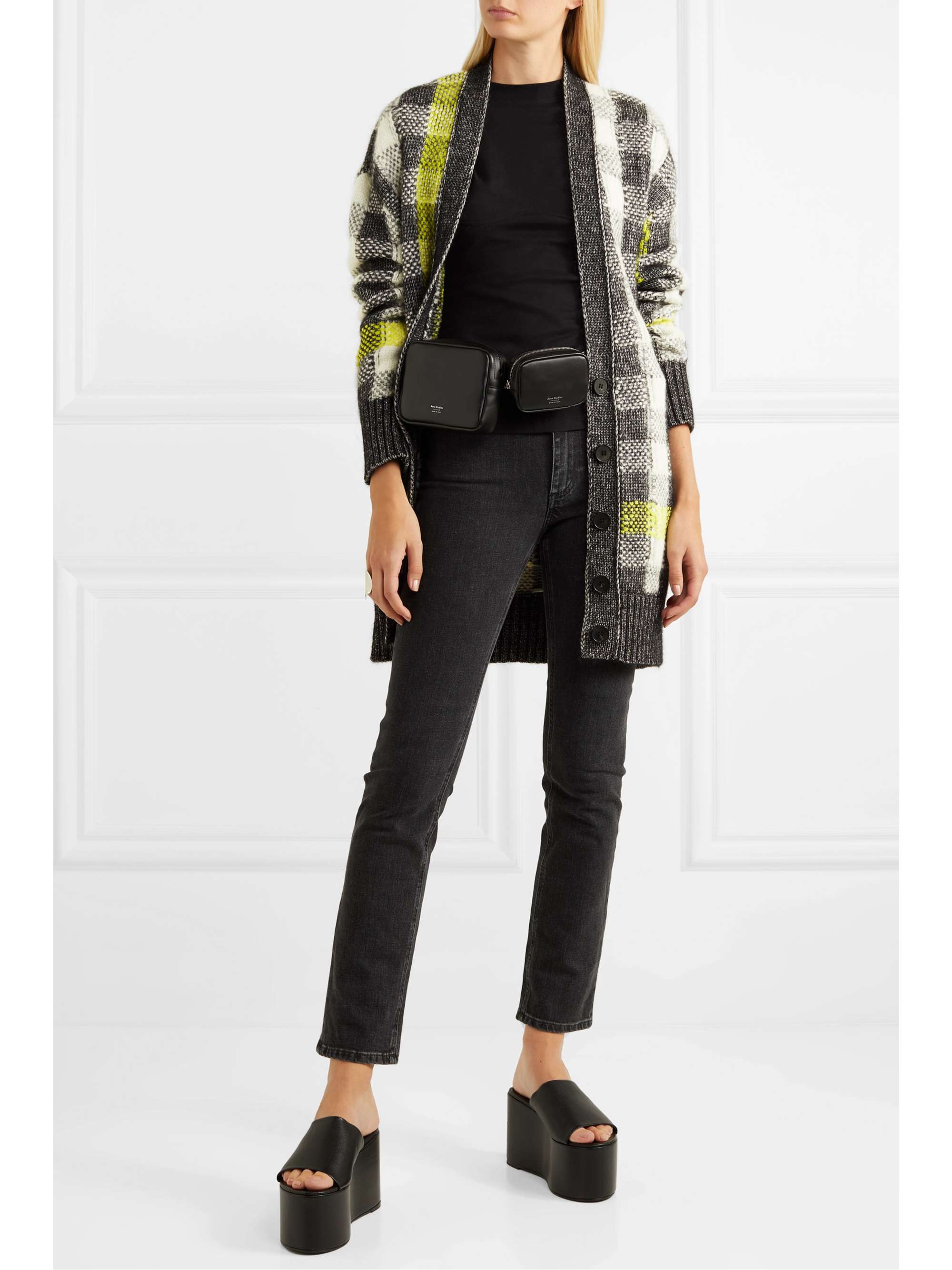 MCQ ALEXANDER MCQUEEN 格纹针织开襟衫