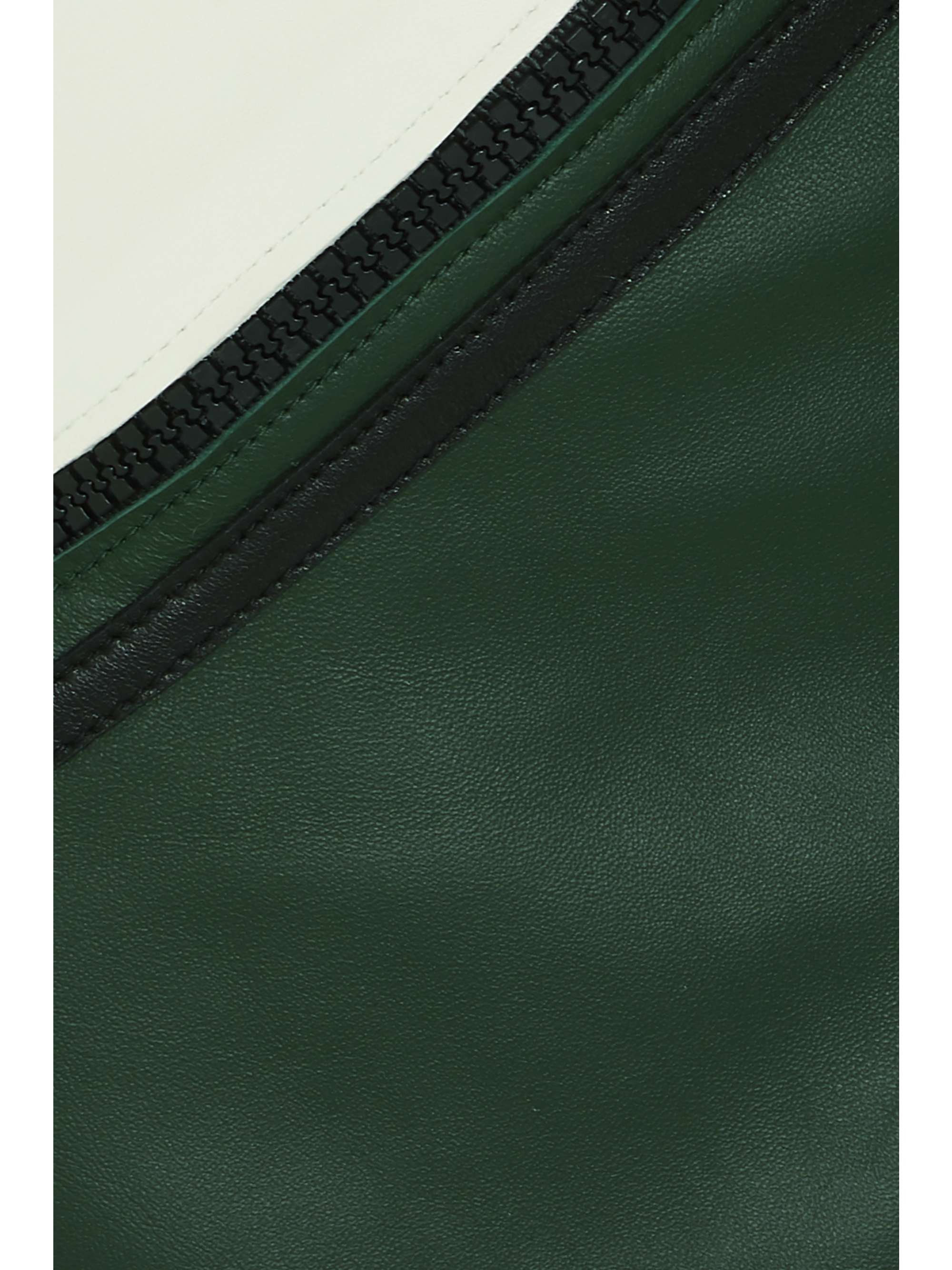 MONSE Asymmetric zip-detailed paneled leather skirt