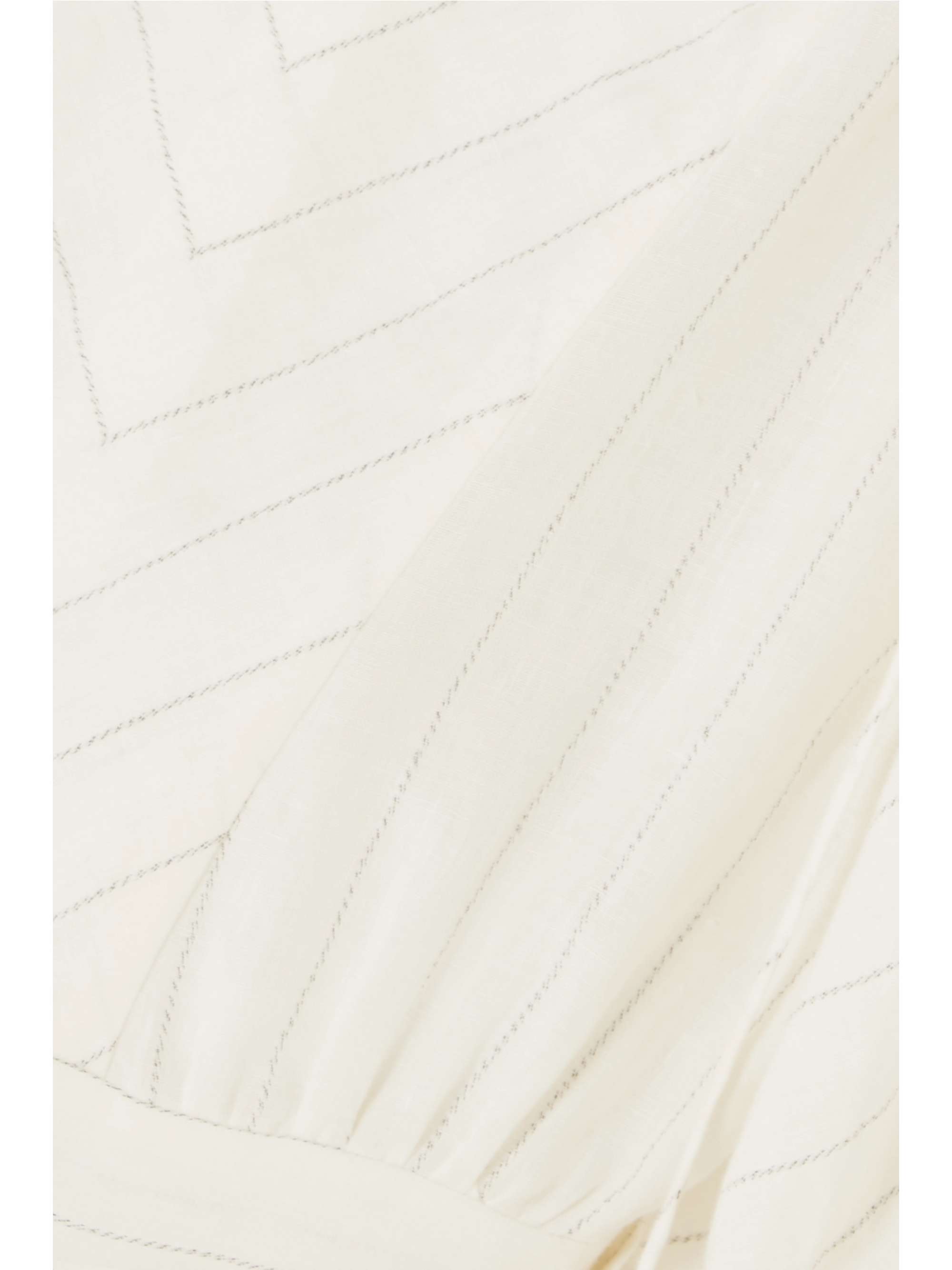 LOEWE + Paula's Ibiza cold-shoulder striped linen-blend gown