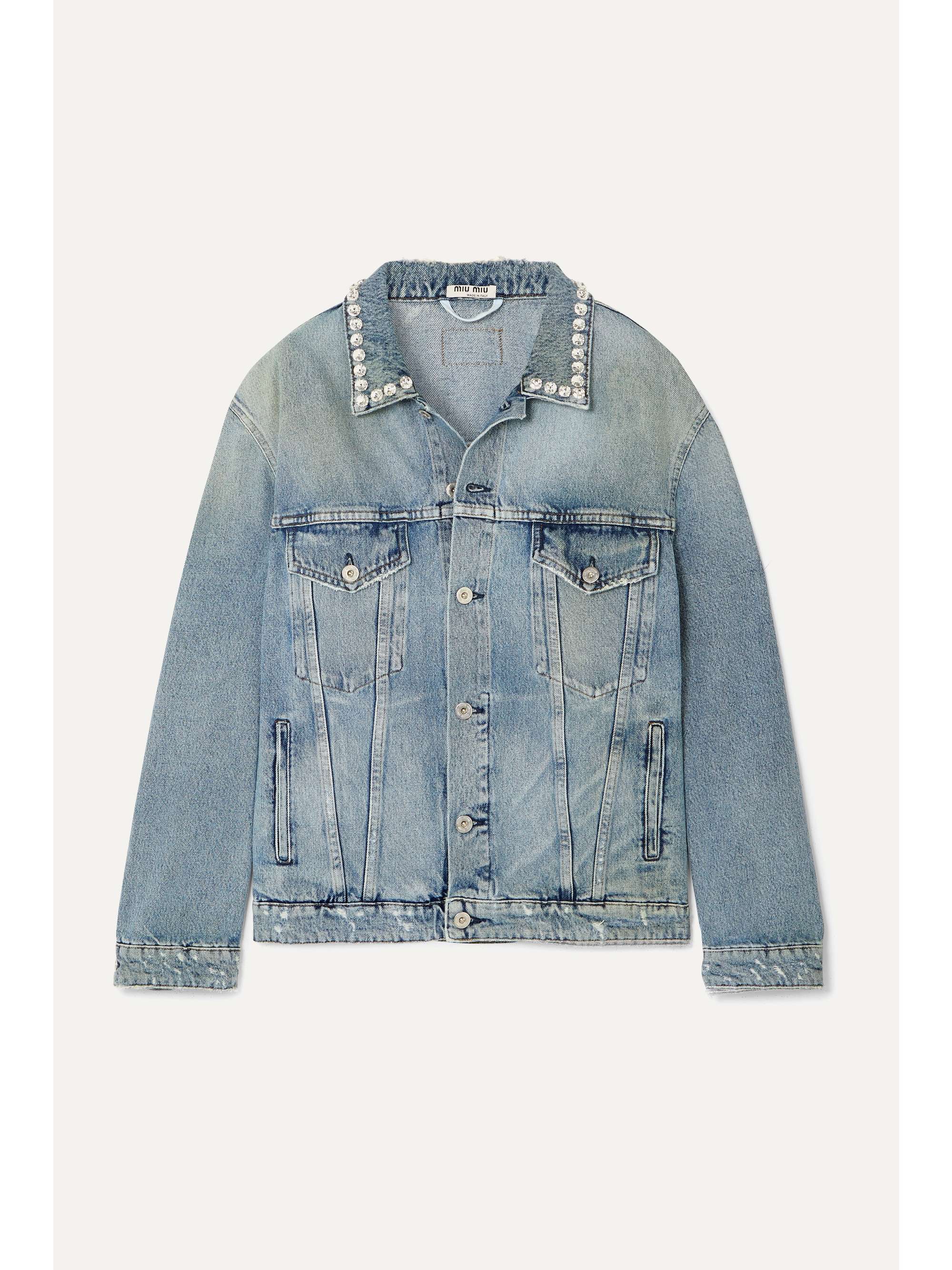 crystal denim jacket