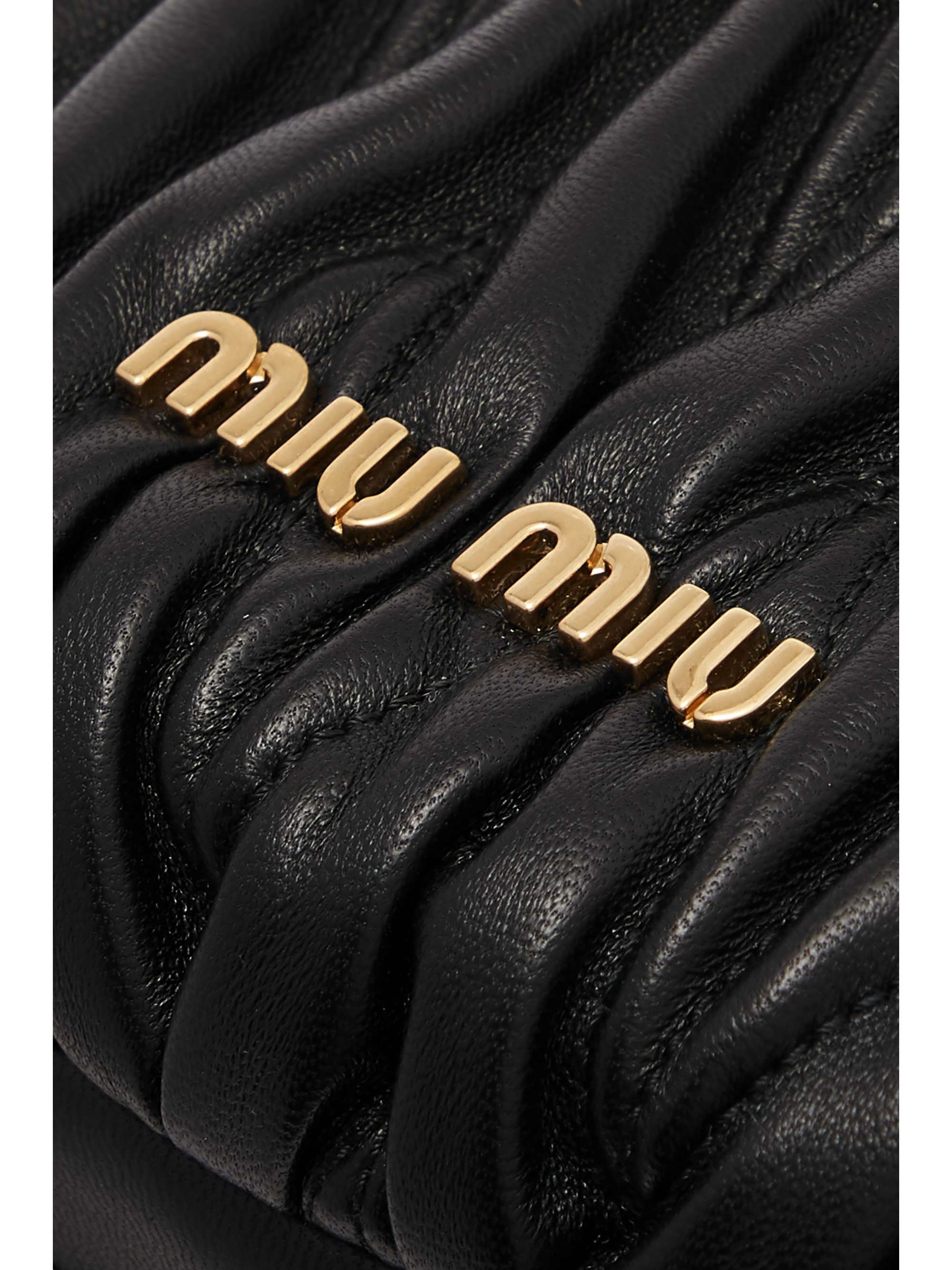 MIU MIU Matelassé leather bucket bag