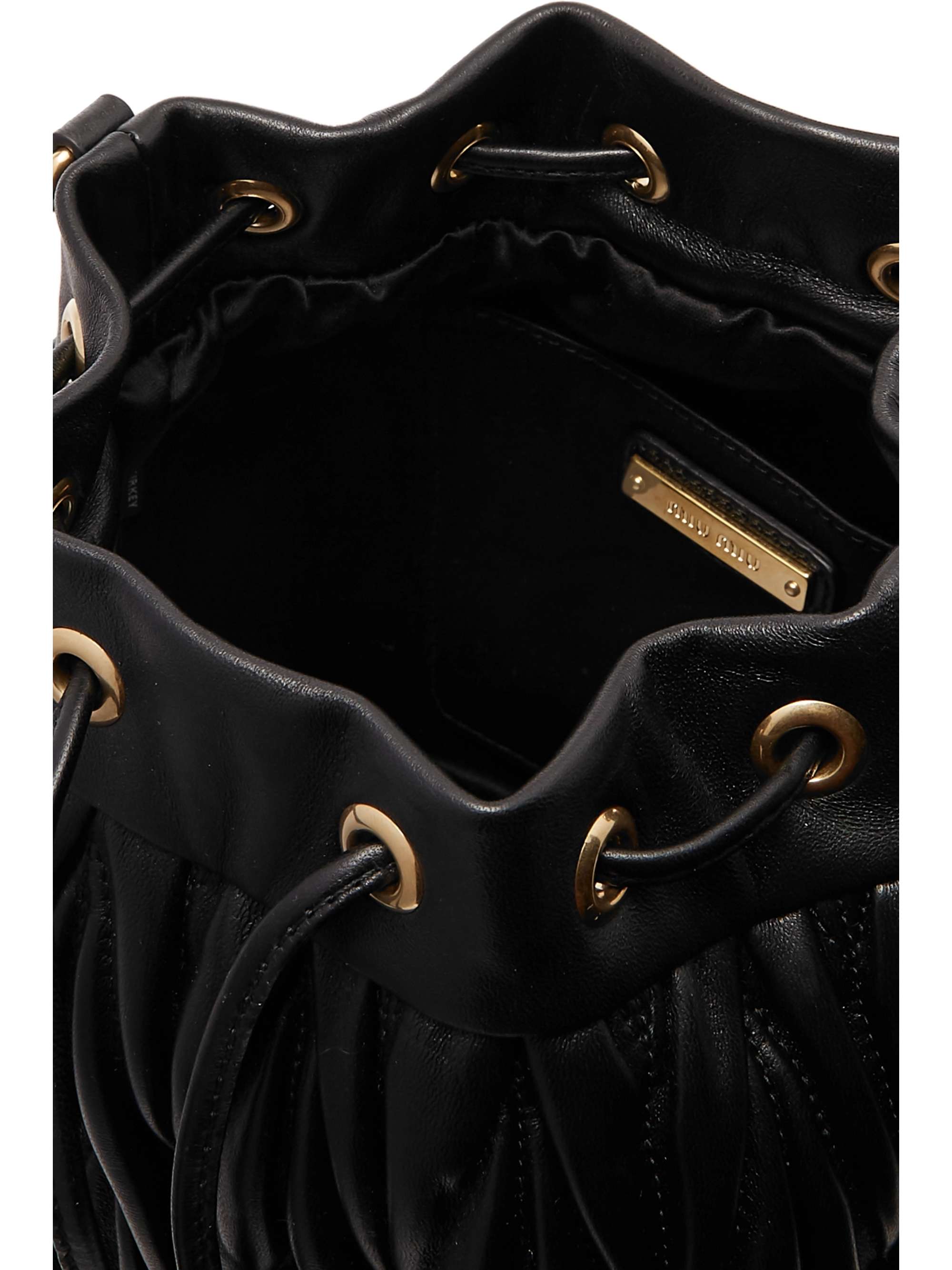 MIU MIU Matelassé leather bucket bag