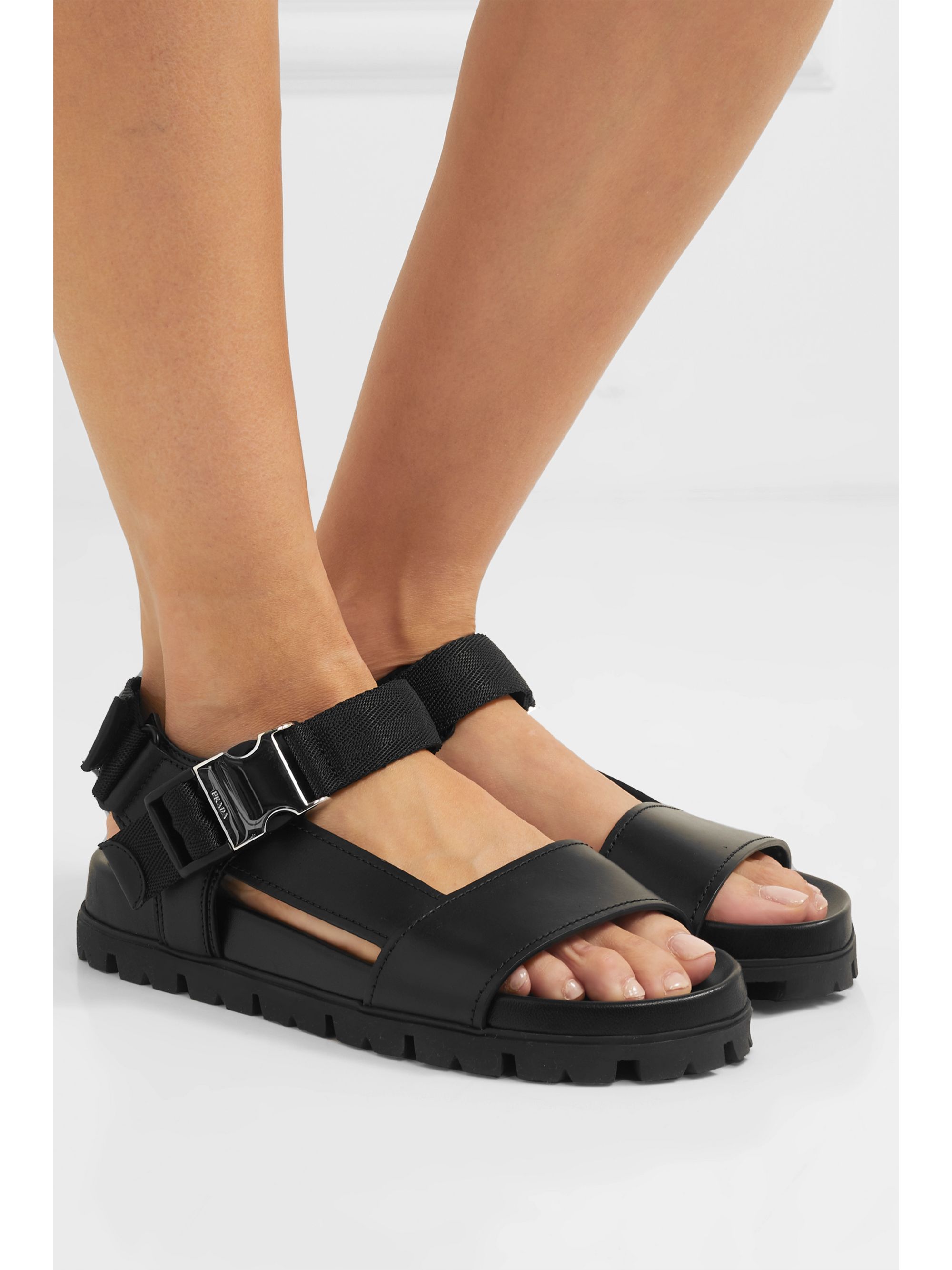 prada buckle sandals