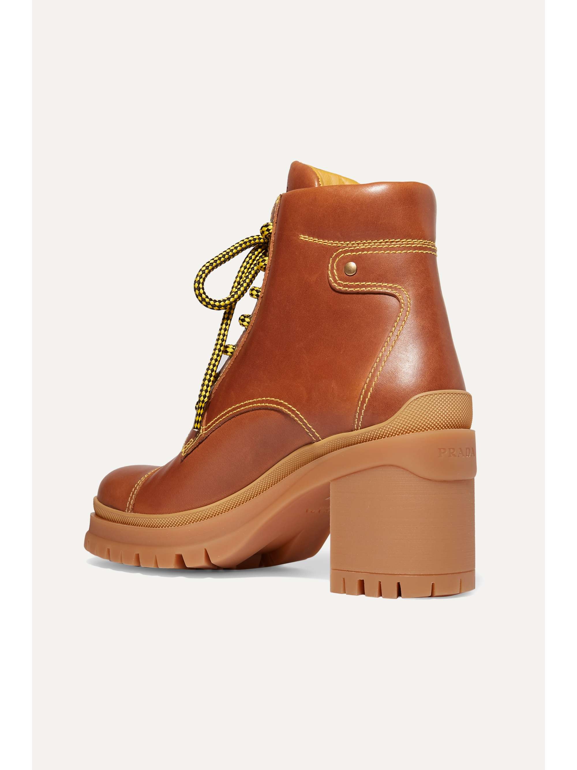 prada 55 leather ankle boots