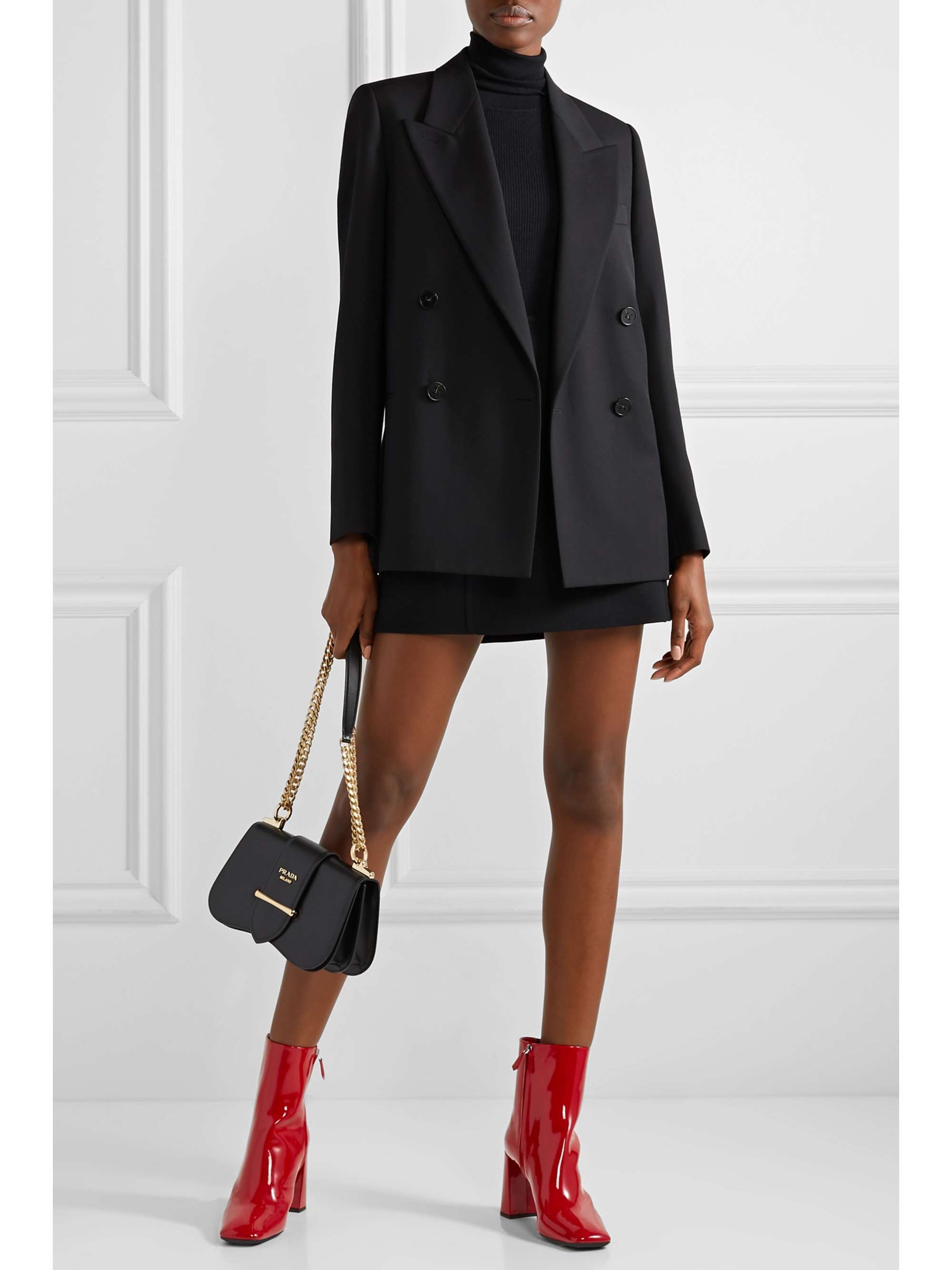 prada patent leather boots