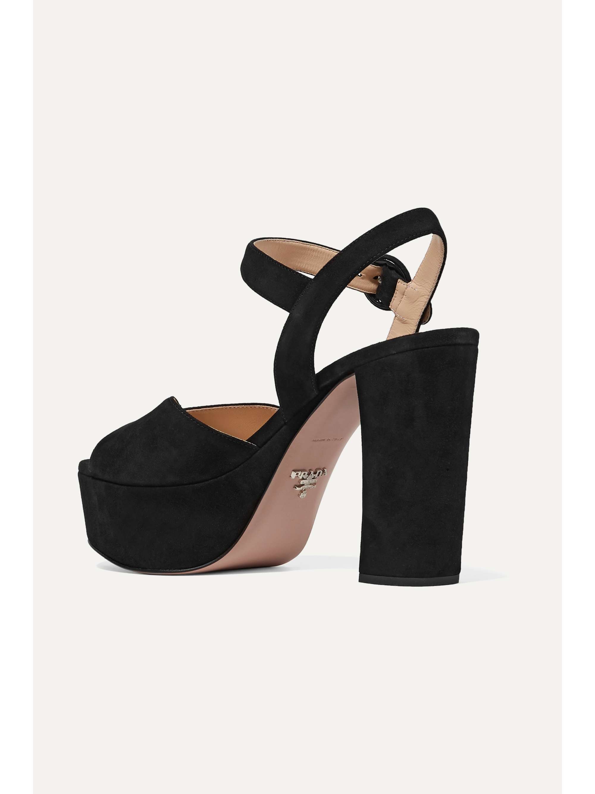 PRADA 105 suede platform sandals