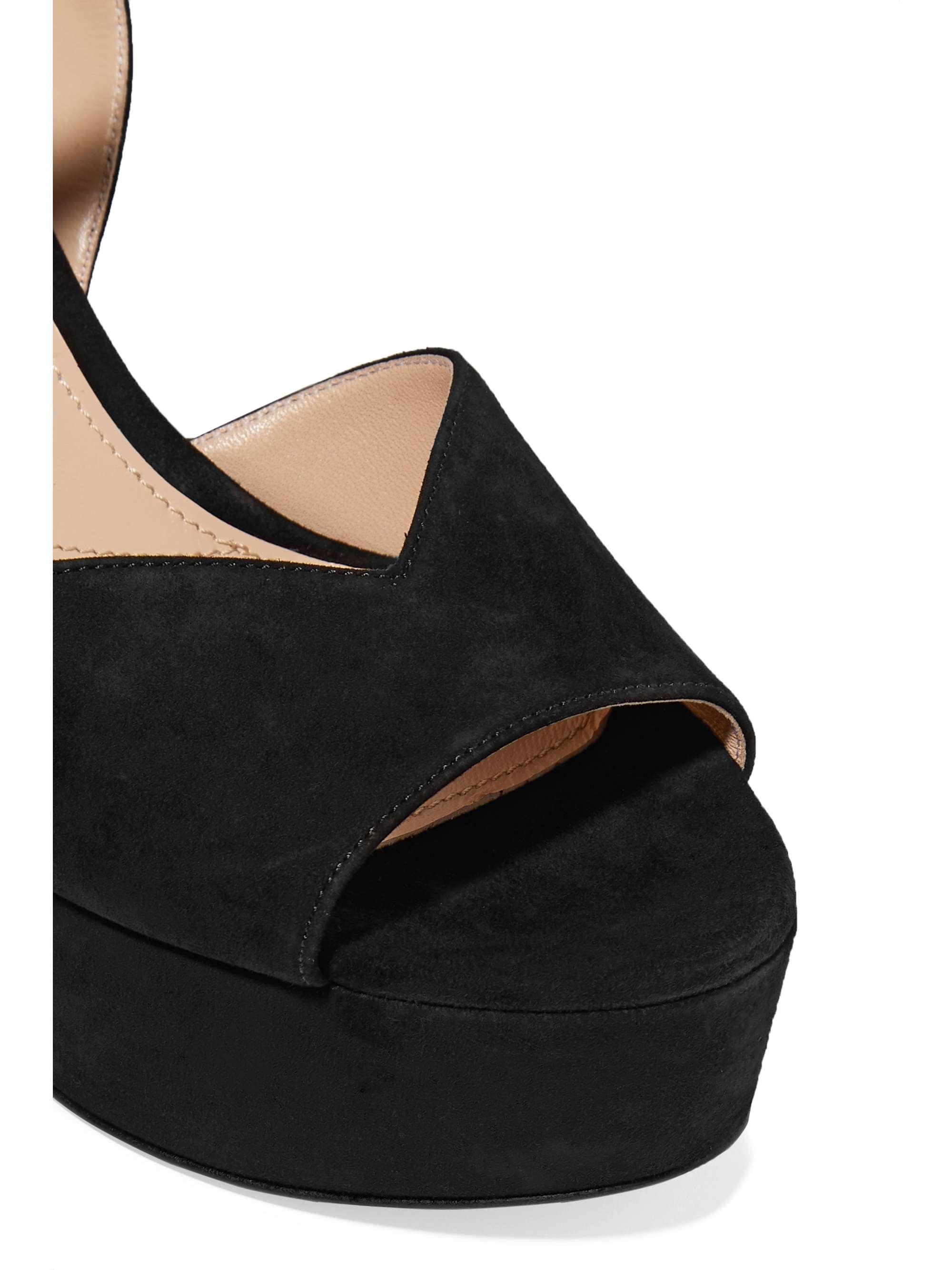 PRADA 105 suede platform sandals