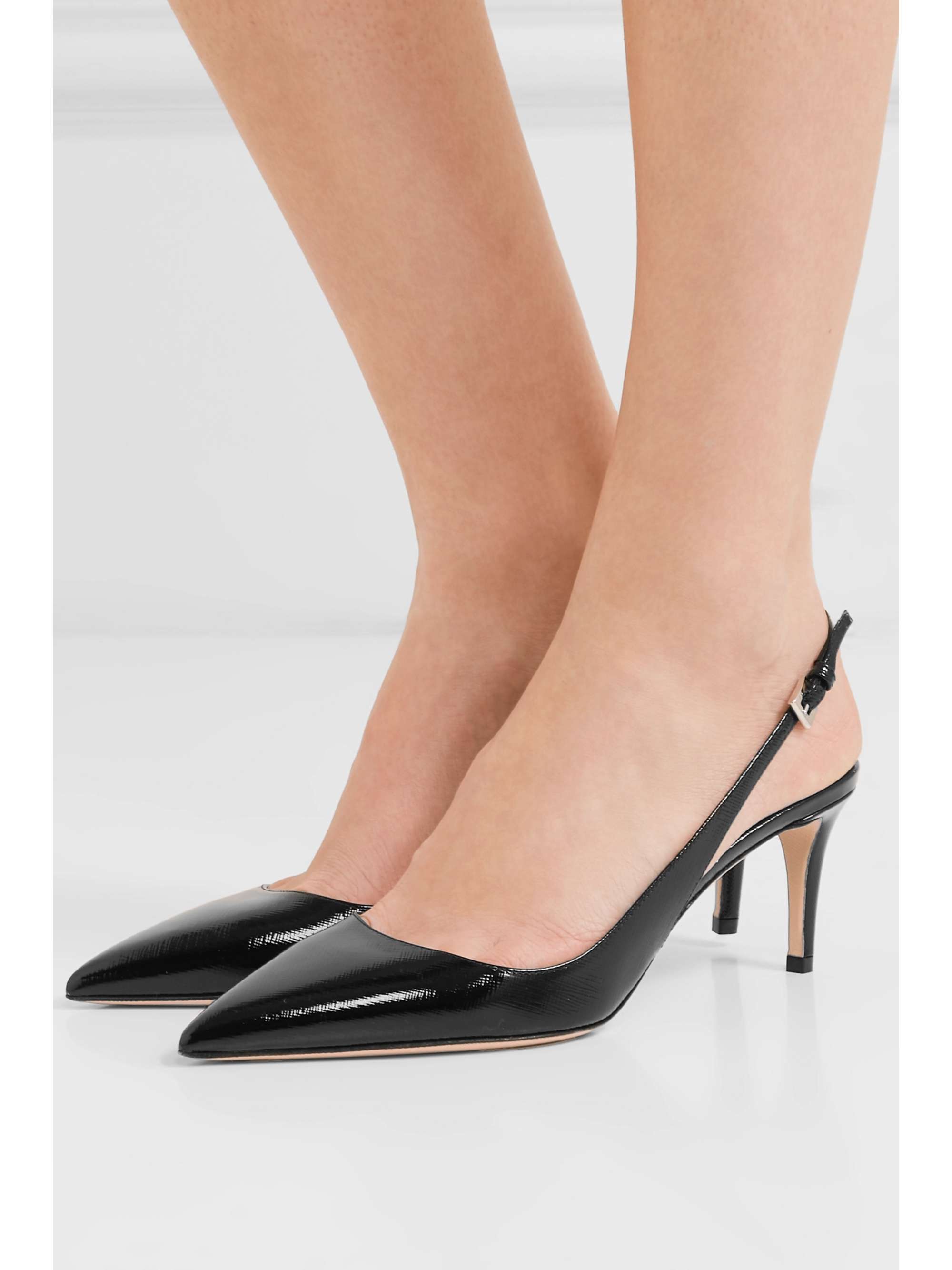 prada leather slingback pumps