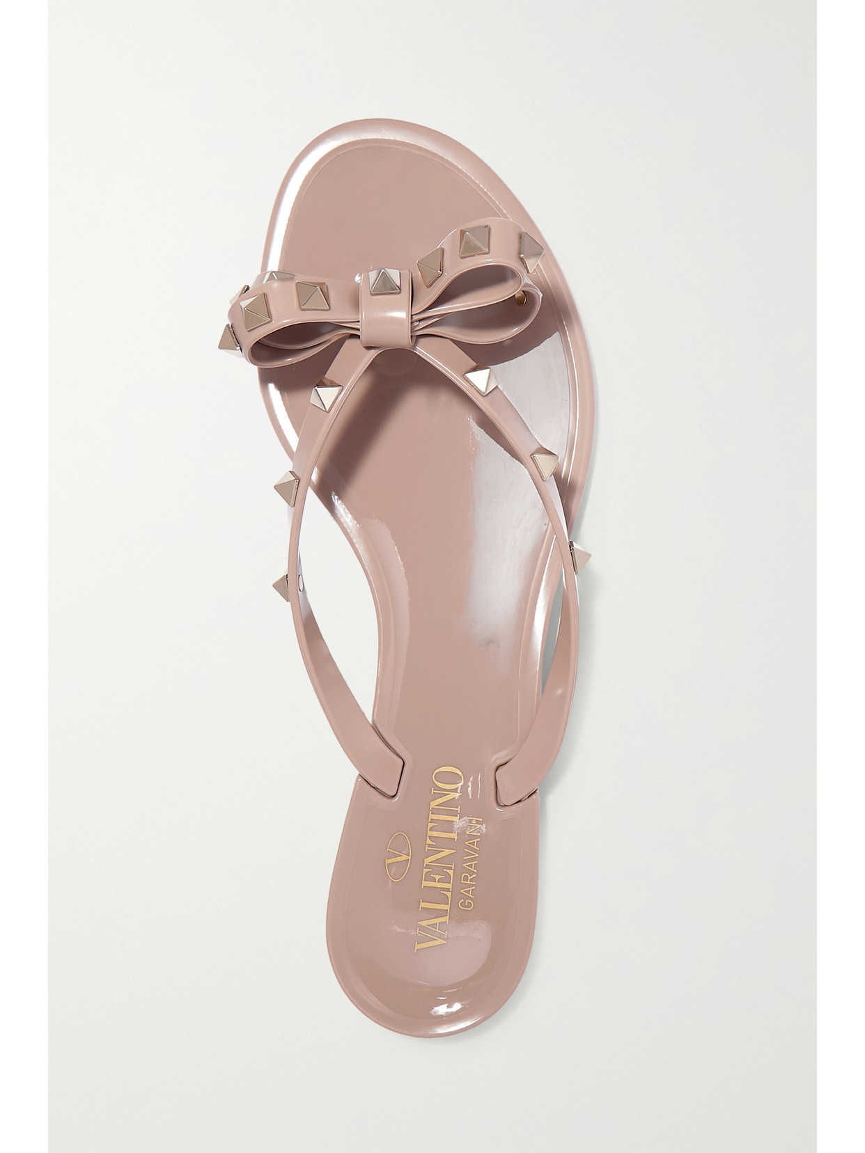 Valentino Garavani Summer Rockstud Thong Sandals In Pink
