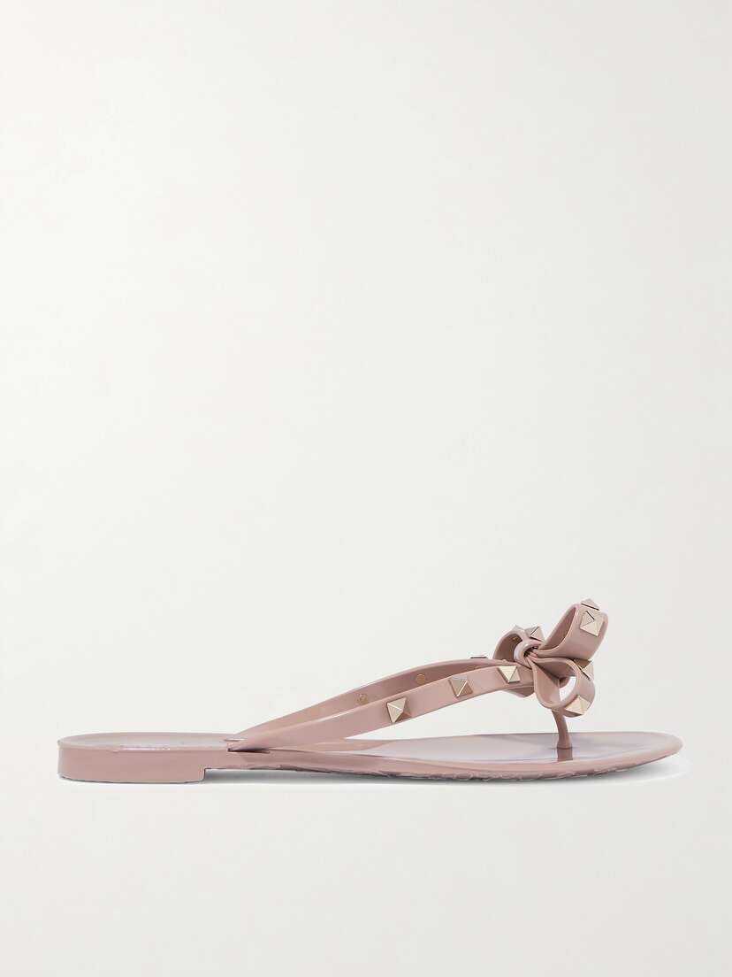 Valentino Garavani — The Rockstud rubber flip flops