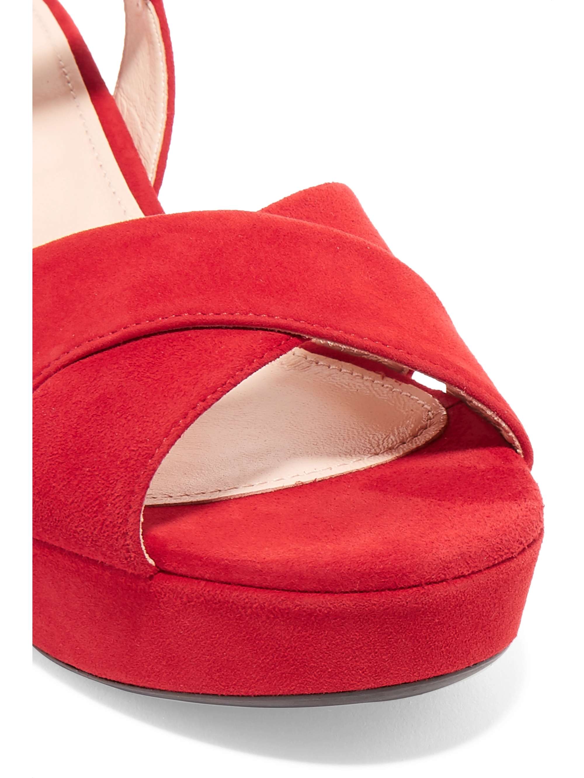 prada red platform sandals
