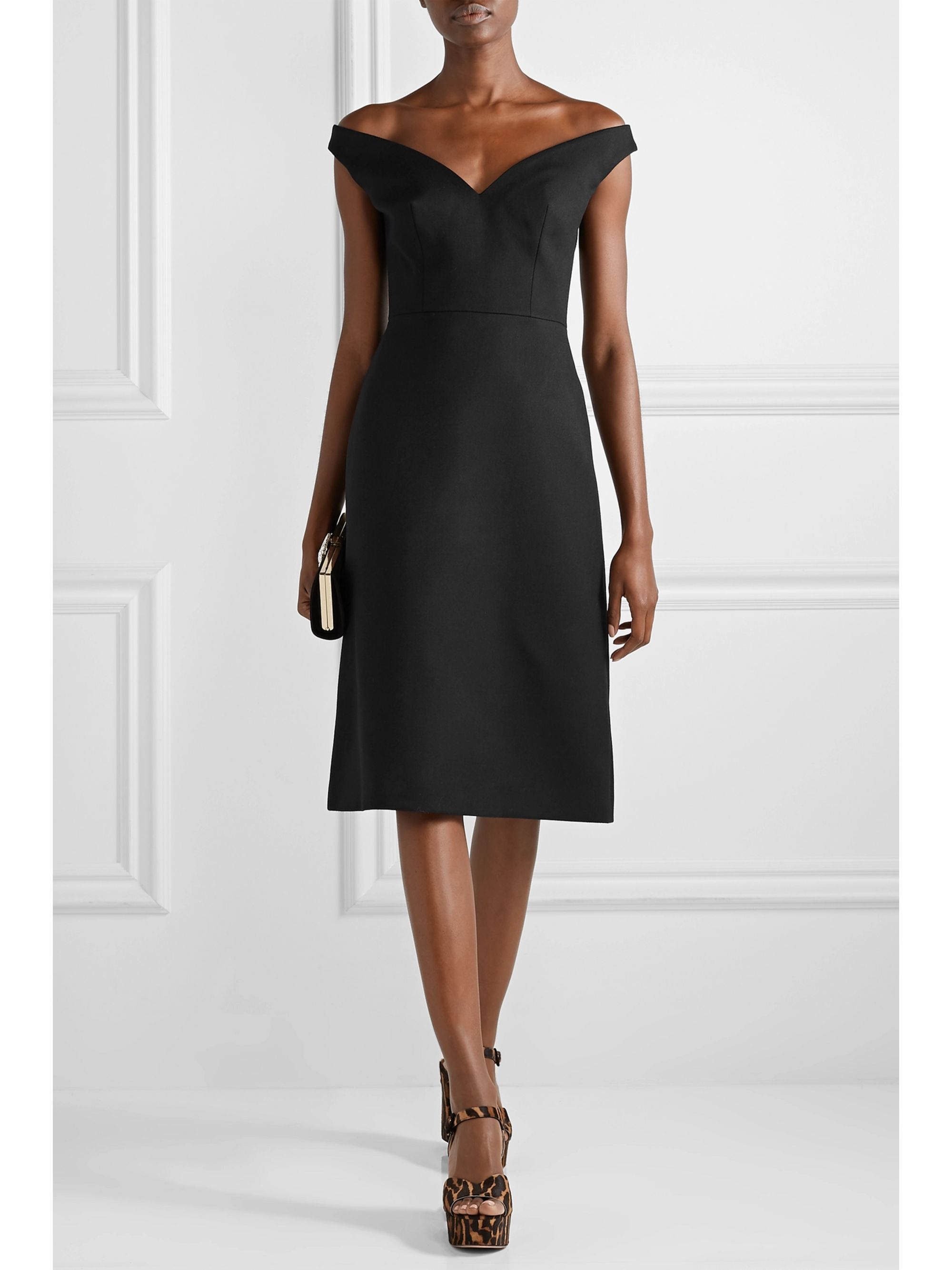 Off the shoulder wool dress Clearance