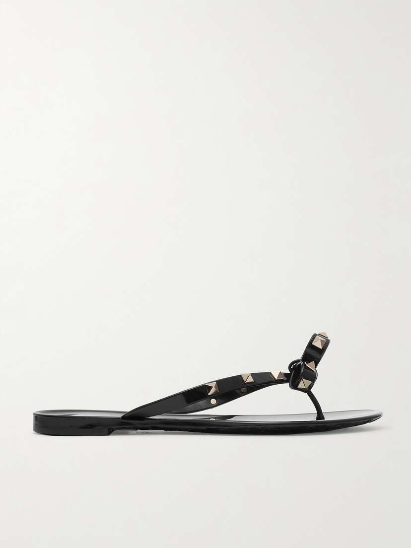 Valentino Garavani — The Rockstud rubber flip flops